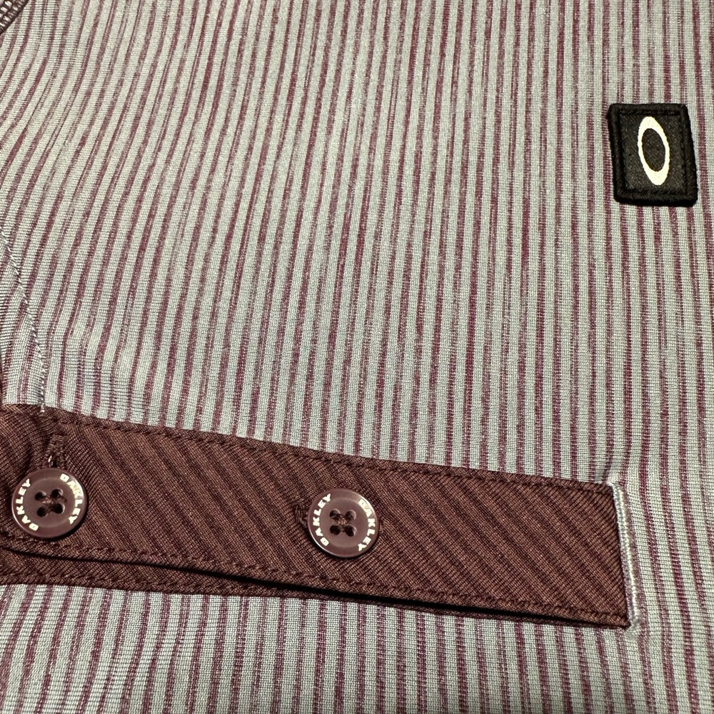 Oakley gray and burgundy polo